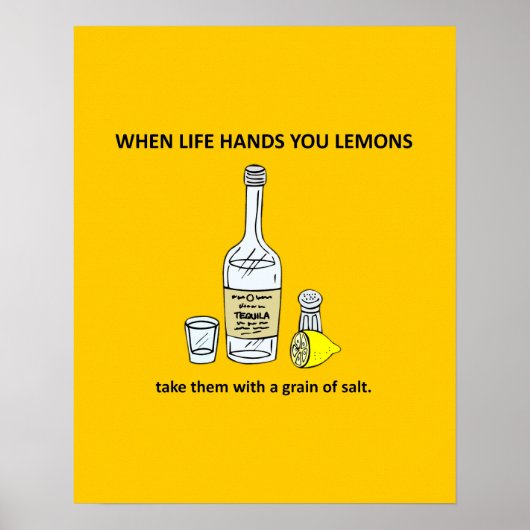 Die lustige Philosophie, wenn das Leben dir Lemons Poster (Vorne)
