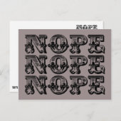 Die lustige Postkarte der Nope Card (Vorne/Hinten)