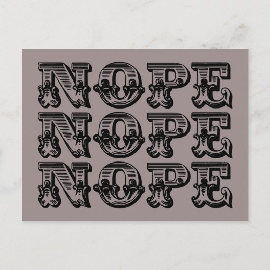 Die lustige Postkarte der Nope Card (Vorderseite)