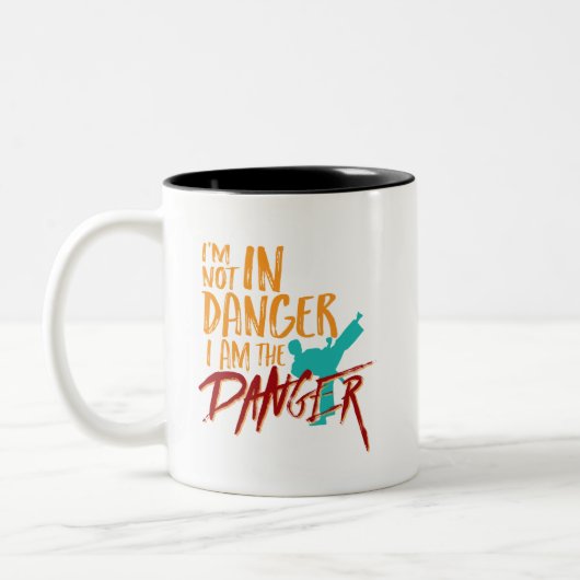 Die lustige schwarze Gürtel Kampfkunst Ich bin die Zweifarbige Tasse (Links)