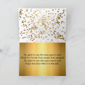 Die lustige Silvesterkarte über den Verlass des ve Dankeskarte (Innenseite)