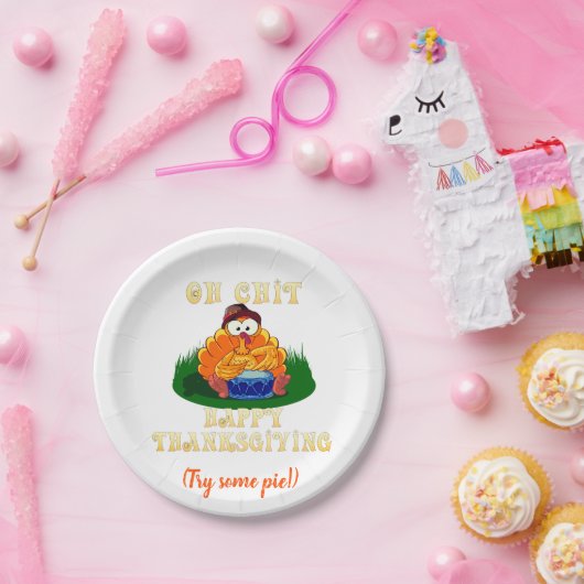 Die lustige Türkei erkennt, dass es Erntedank ist! Pappteller (Party)