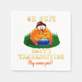 Die lustige Türkei erkennt, dass es Erntedank ist! Serviette (Vorderseite)