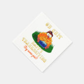 Die lustige Türkei erkennt, dass es Erntedank ist! Serviette (Ecke)