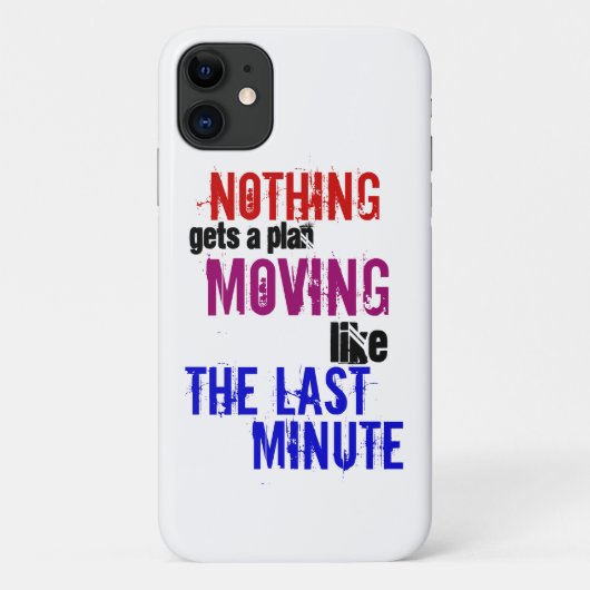 Die lustige Typografie der letzten Minute Case-Mate iPhone Hülle (Rückseite)