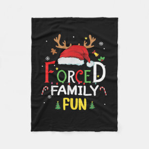 Die lustige Weihnachtsmannmütze zwang Familie Spaß Fleecedecke