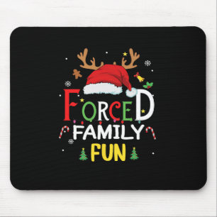 Die lustige Weihnachtsmannmütze zwang Familie Spaß Mousepad