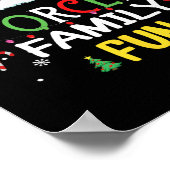 Die lustige Weihnachtsmannmütze zwang Familie Spaß Poster (Ecke)