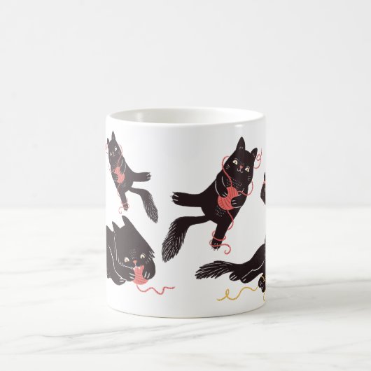 Die lustige Welt der Katzen Kaffeetasse (Mittel)