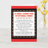 Die lustigen Dinge, die ich von meinem Patterdale  Karte (Gelbe Blume)