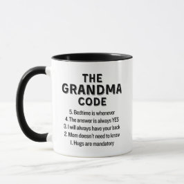 Die lustigen Regeln des Oma-Kodex Tasse