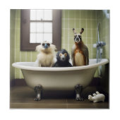 Die lustigen Tiere im Bad Fliese (Vorderseite)