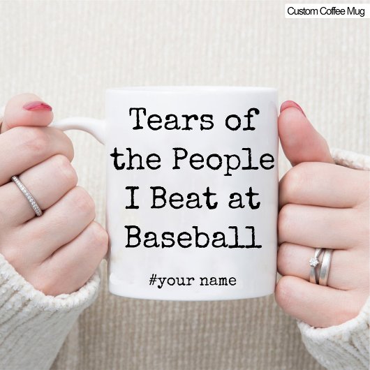 Die lustigen Tränen der Leute, die ich bei Basebal Tasse