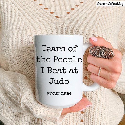 Die lustigen Tränen der Leute, die ich bei Judo tr Tasse
