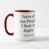 Die lustigen Tränen der Leute, die ich bei Rugby t Tasse (Links)