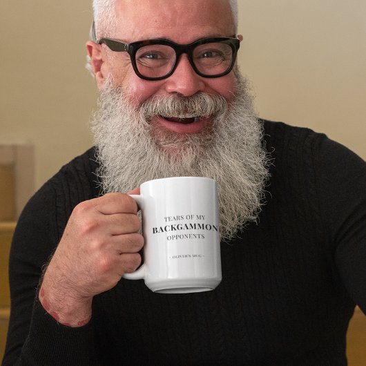 Die lustigen Tränen meiner Gegner im Backgammon Zweifarbige Tasse