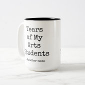Die lustigen Tränen meiner Kunstschüler | Zeichnen Zweifarbige Tasse (Vorderseite Links)
