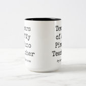 Die lustigen Tränen meines Klavierlehrers | Klavie Zweifarbige Tasse (Mittel)