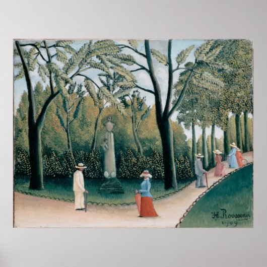 Die Luxemburger Gärten. Denkmal für Chopin Poster (Vorne)