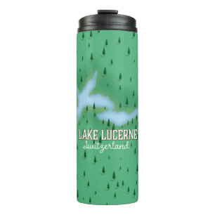Die Luzerner See-Schweiz-Reiseplakatkarte Thermosbecher