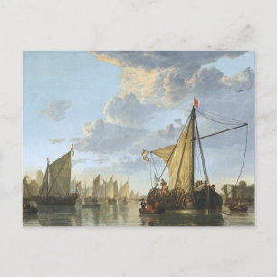 Die Maas in Dordrecht am Tag Postkarte