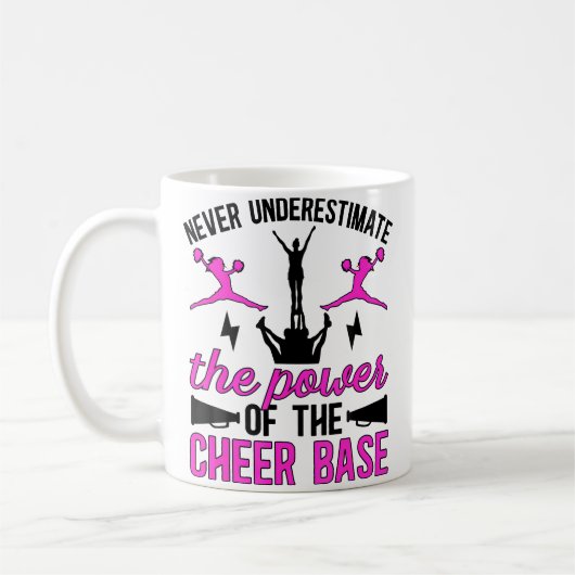 Die Macht der Cheer Base Cheerleading Basis Kaffeetasse (Links)