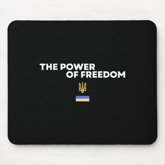 Die Macht der Freiheit Dreizack Ukrainische Flagge Mousepad (Vorne)