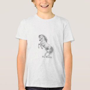 Die Macht des Hengstes Majestätisches Pferd Graf Tri-Blend Shirt