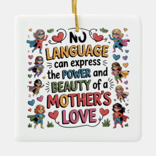 Die Macht und Schönheit der Liebe einer Mutter Keramikornament