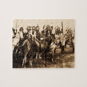 Die mächtigen Sioux Vintage Native American Kriege Puzzle