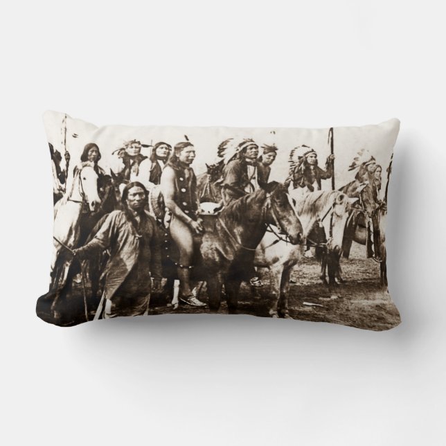 Die mächtigen Vintagen indischen Krieger Sioux Lendenkissen (Vorderseite)