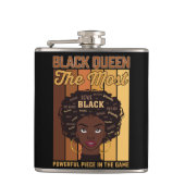 Die mächtigste Melanin Black Girl Flachmann (Vorderseite)