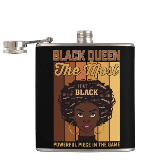 Die mächtigste Melanin Black Girl Flachmann (Geöffnet)