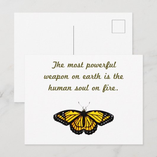 Die mächtigste Waffe Postkarte (Vorne/Hinten)