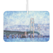 Die Mackinac-Brücke Autolufterfrischer (Vorderseite)