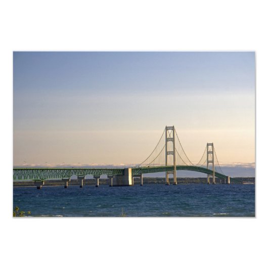 Die Mackinac-Brücke, die über die Straße von 3 Fotodruck (Vorne)