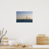 Die Mackinac-Brücke, die über die Straße von 3 Poster (Küche)