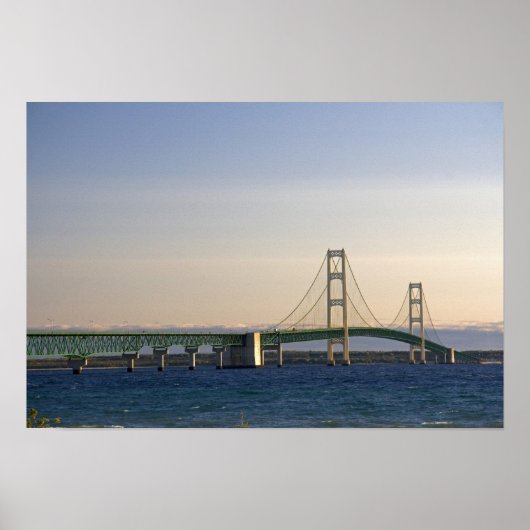 Die Mackinac-Brücke, die über die Straße von 3 Poster (Vorne)