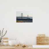 Die Mackinac-Brücke, die über die Straße von 4 Poster (Küche)