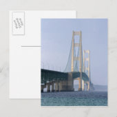 Die Mackinac-Brücke, die über die Straße von Postkarte (Vorne/Hinten)