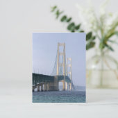 Die Mackinac-Brücke, die über die Straße von Postkarte (Stehend Vorderseite)
