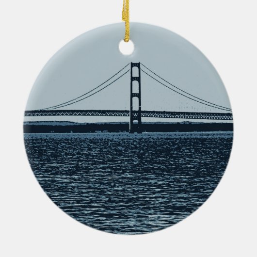 Die Mackinac-Brücke Keramikornament (Hinten)