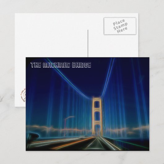 Die Mackinac-Brücke Postkarte (Vorne/Hinten)