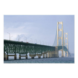 Die Mackinac-Brücke über die Straße von Fotodruck