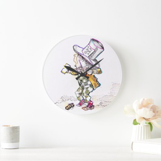 Die Mad Hatter Wall Clock Große Wanduhr (Zuhause)