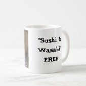 Die Mädchen, "die Sushi u. das Wasabi" FREI Kaffeetasse (VorderseiteRechts)