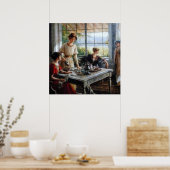 die Mädchen/Frauen von Albert Lynch, belle epo Poster (Küche)