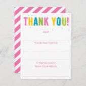 Die Mädchen füllen den blanken Regenbogen aus. Dan Mitteilungskarte (Vorne/Hinten)