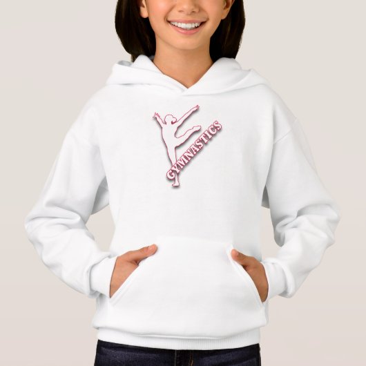 Die Mädchen-Gymnastik-Shirt-Sweatshirts der Frauen Hoodie (Vorderseite)
