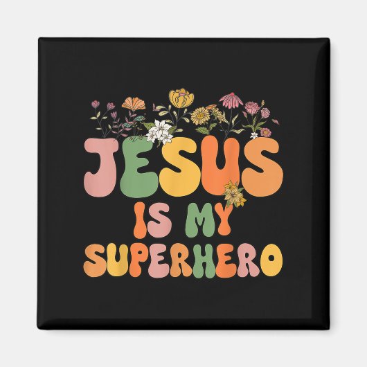 Die Mädchen Jesus ist mein Christlicher Superheld, Magnet (Vorne)